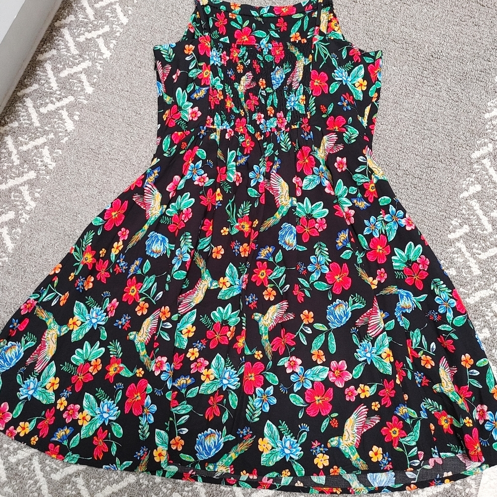 Hibiscus Print Sundress